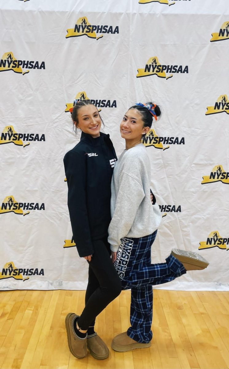 Lela Tirotta and Calla DeGeorge at the New York State Gymnastic Championship 